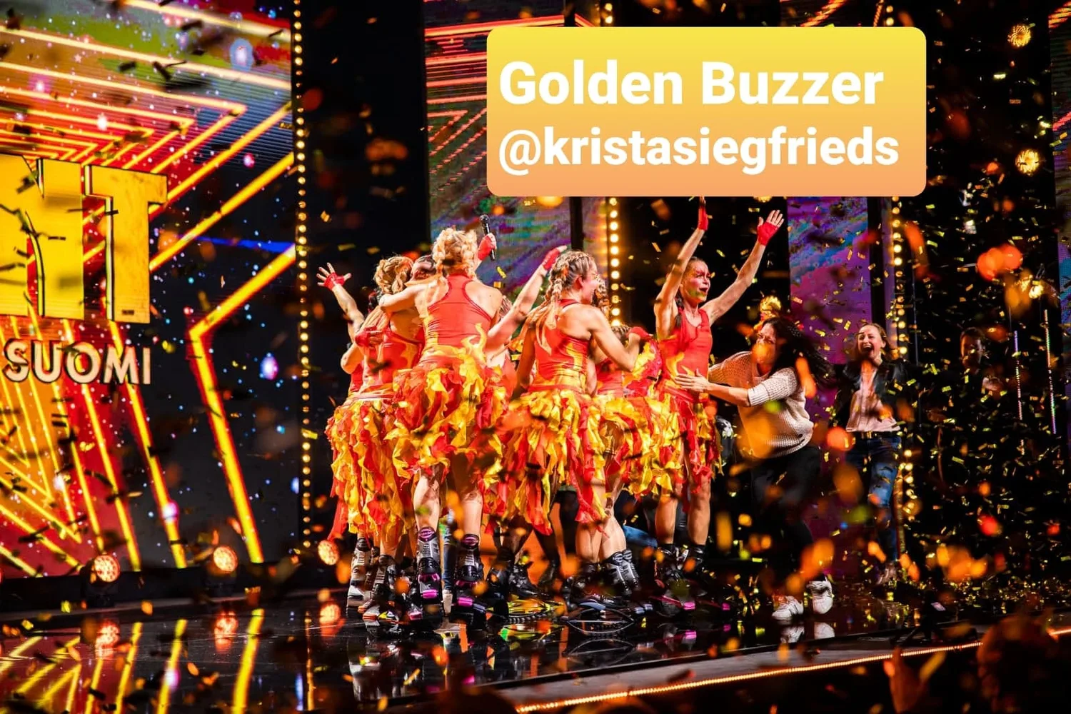 Veronica's Kangoo Jumps team on the Talent Suomi stage