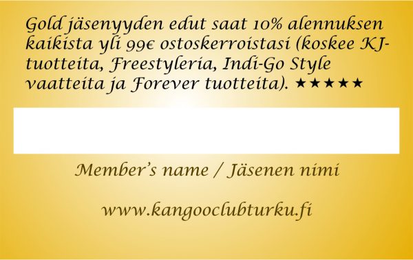 GOLD VIP JÄSENYYS /2 KK - Image 2