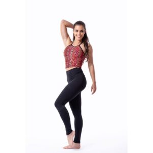 Leopard RED CropTop - lyhyt toppi