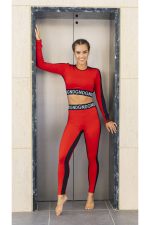 NDG red croptop long sleeves- toppi