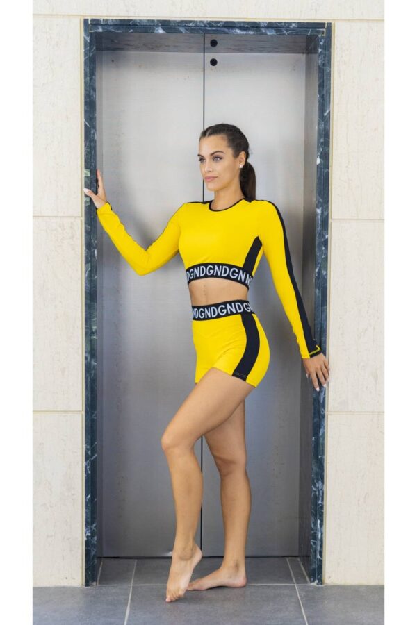 NDG yellow croptop long sleeves- toppi